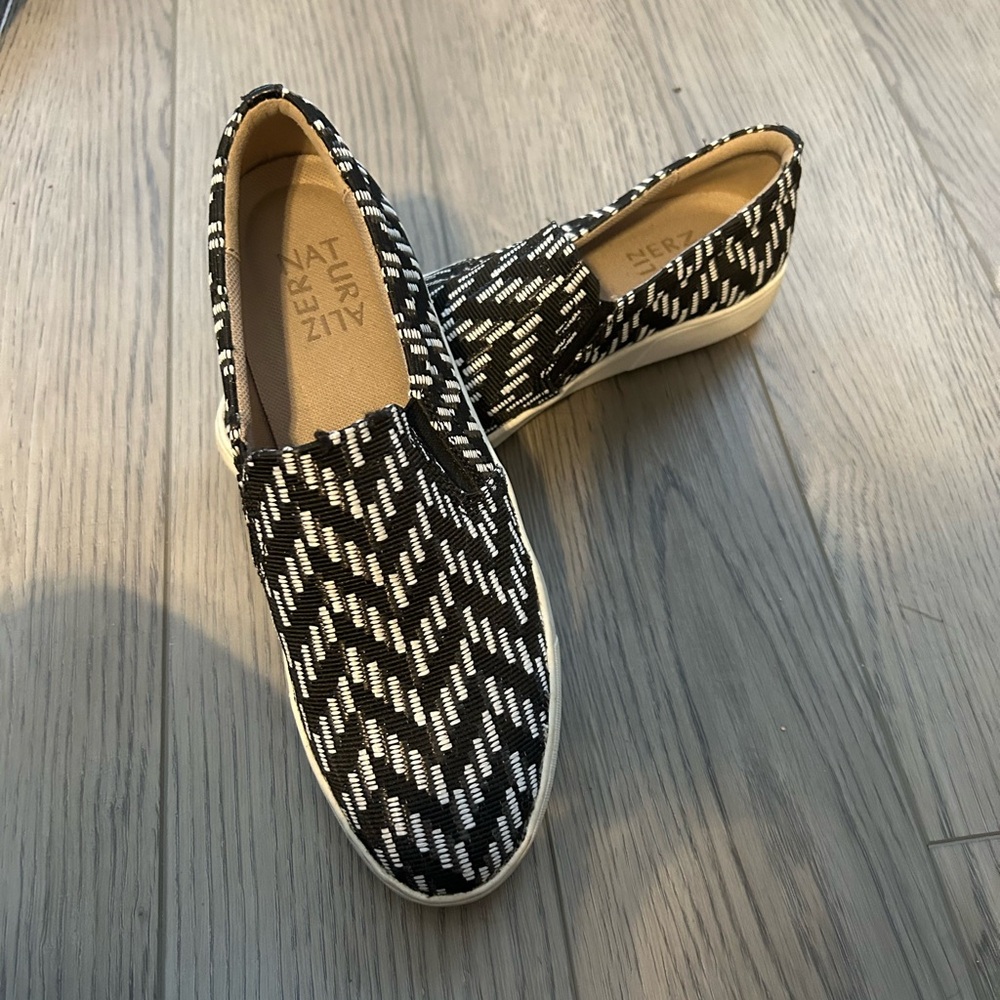 Naturalizer Black and White Patterned Sneakers
